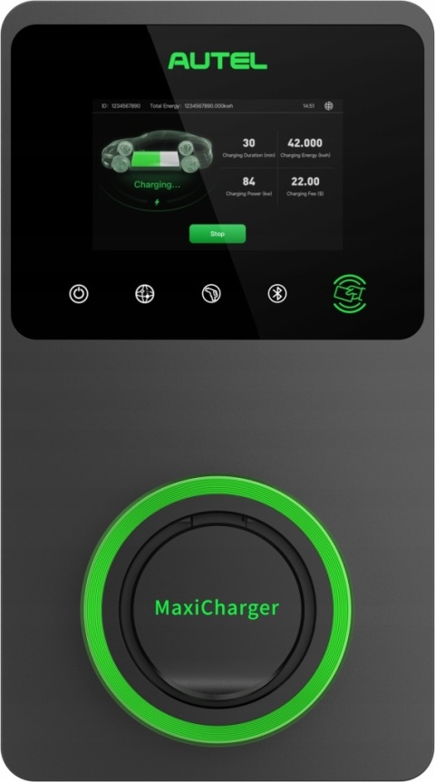 Autel Maxicharger AC Single Charger 22kW (4G, kolorowy LCD 5", licznik MID)