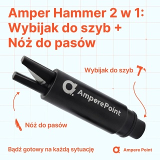 AmperePoint AmpereHammer - zbijak do szyb i przecinak do pasów