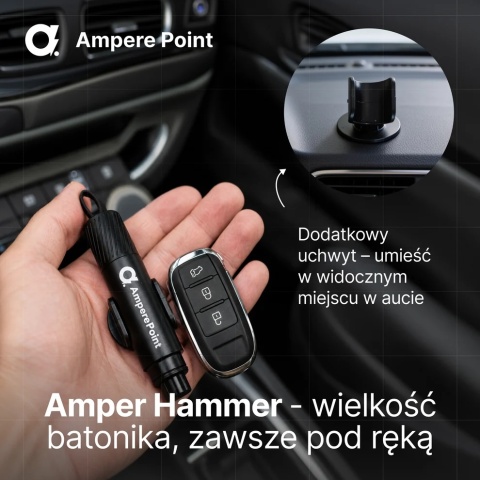 AmperePoint AmpereHammer - zbijak do szyb i przecinak do pasów