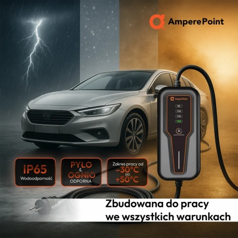 AmperePoint B35 3,7 kW Type 1 - ładowarka przenośna 230 V, 5 m