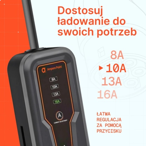 AmperePoint B35 3,7 kW Type 2 - ładowarka przenośna 230 V, 5 m
