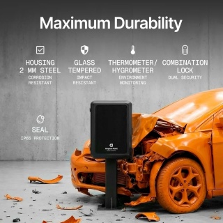 AmperePoint EV BOX + COLUMN - szafa ochronna ze słupkiem