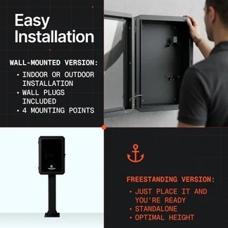 AmperePoint EV BOX + COLUMN - szafa ochronna ze słupkiem