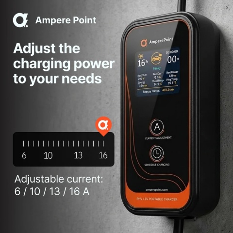 AmperePoint P11L Type 2 11 kW - ładowarka przenośna, 10 m