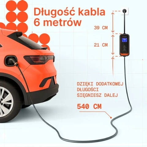 AmperePoint P72 7,2 kW Type 2 - ładowarka przenośna, 6 m