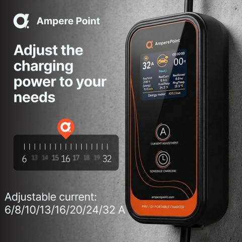 AmperePoint P72 Type 1 7,2 kW - ładowarka przenośna, 6 m