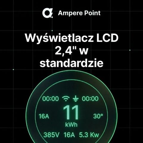 AmperePoint Q11 11 kW Type 2 - ładowarka przenośna, 6 m, Wi-Fi