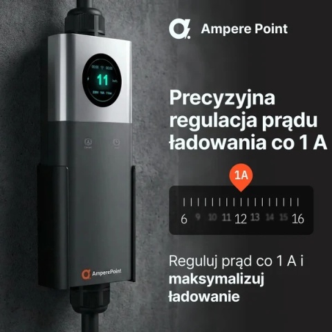 AmperePoint Q11 11 kW Type 2 - ładowarka przenośna, 6 m, Wi-Fi