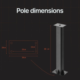 AmperePoint - słupek montażowy do szafy EV BOX