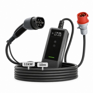 Ładowarka przenośna dé 11 kW 10 m Type 2 - CEE 16 A, Wi-Fi, Bluetooth