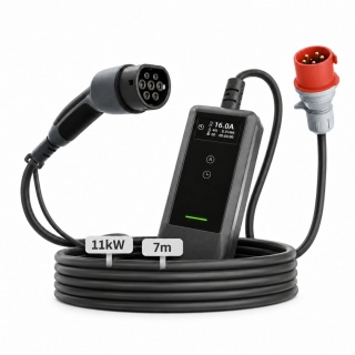 Ładowarka przenośna dé 11 kW 7 m Type 2 - CEE 16 A, Wi-Fi, Bluetooth