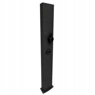 Uniwersalny szeroki słupek do wallboxa WIDE 146 x 20 cm z uchwytem na kabel - czarny