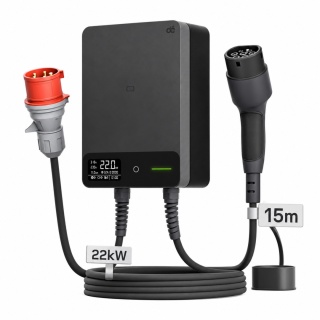 Wallbox dé 22 kW - kabel Type 2 o długości 15 m, Wi-Fi/Bluetooth