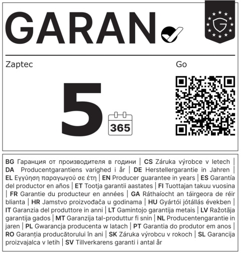 Zaptec Go 22 kW - wallbox z 4G, RFID i OCPP
