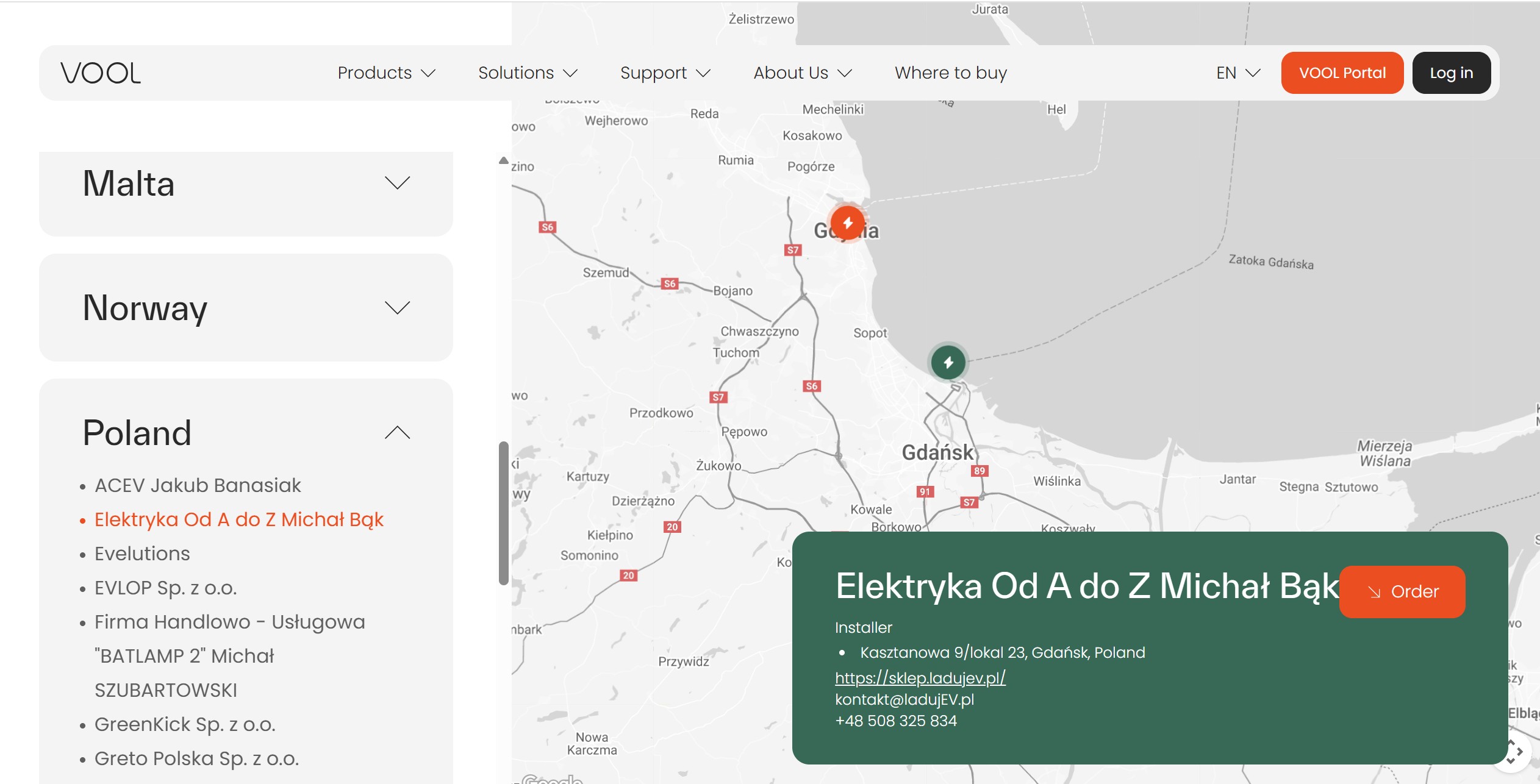 Szukaj nas na stronie VOOL w zakładce "Where to buy"